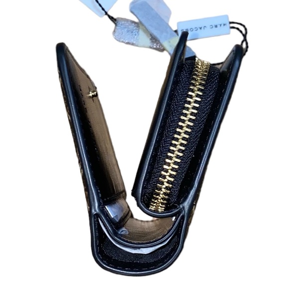 Marc Jacobs Black Multi Logo Compact Wallet - Picture 5 of 10